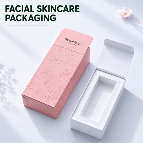 Luxury skincare packaging boxes with custom insert tray