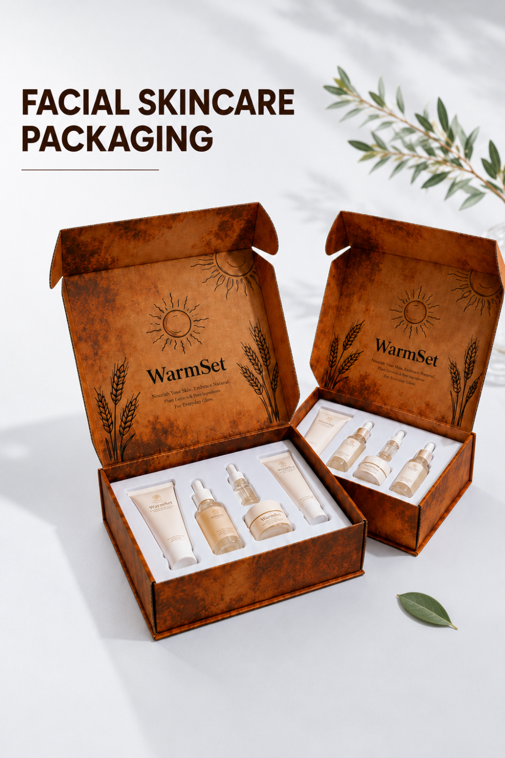 Custom cosmetic skincare packaging boxes for beauty products