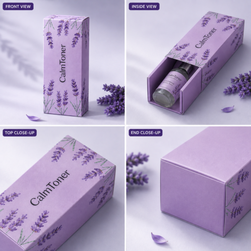 Custom skincare packaging boxes structure and finishing details