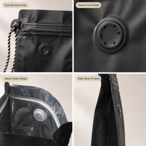 Custom Stand Up Coffee Bags with Handle & Valve | Coffee Packaging Manufacturer