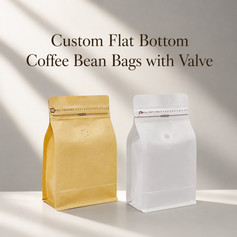Custom Stand Up Coffee Bags with Valve for Coffee Brands