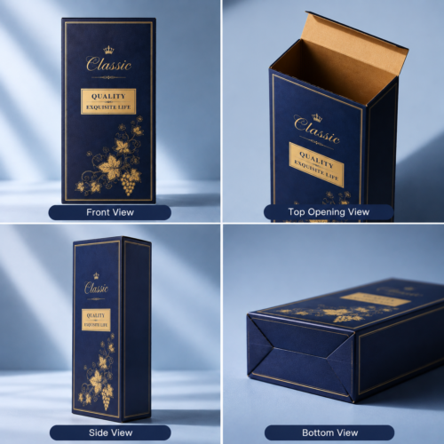 Luxury Custom Wine Gift Boxes With Elegant Design For Premium Bottle Packaging