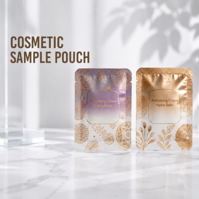 custom-cosmetic-sample-pouch-packaging2 Custom Cosmetic Sample Pouches | Luxury Skincare Sachet Packaging