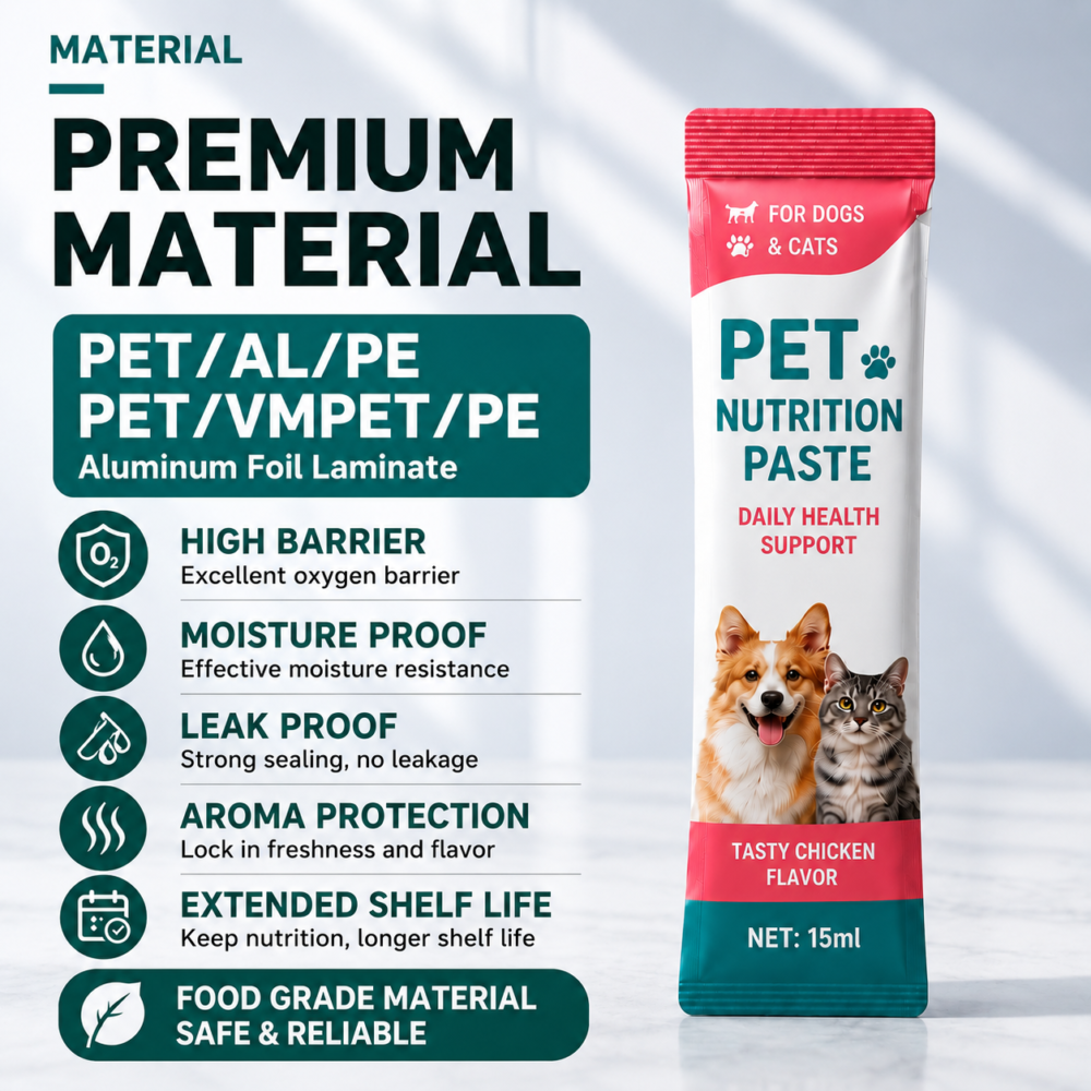 Custom Pet Wet Food Sachet Packaging