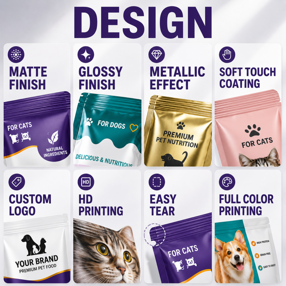 Custom Pet Wet Food Sachet Packaging