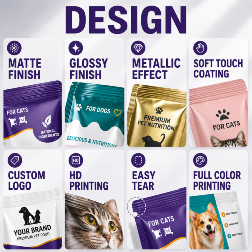 Custom Pet Wet Food Sachet Packaging