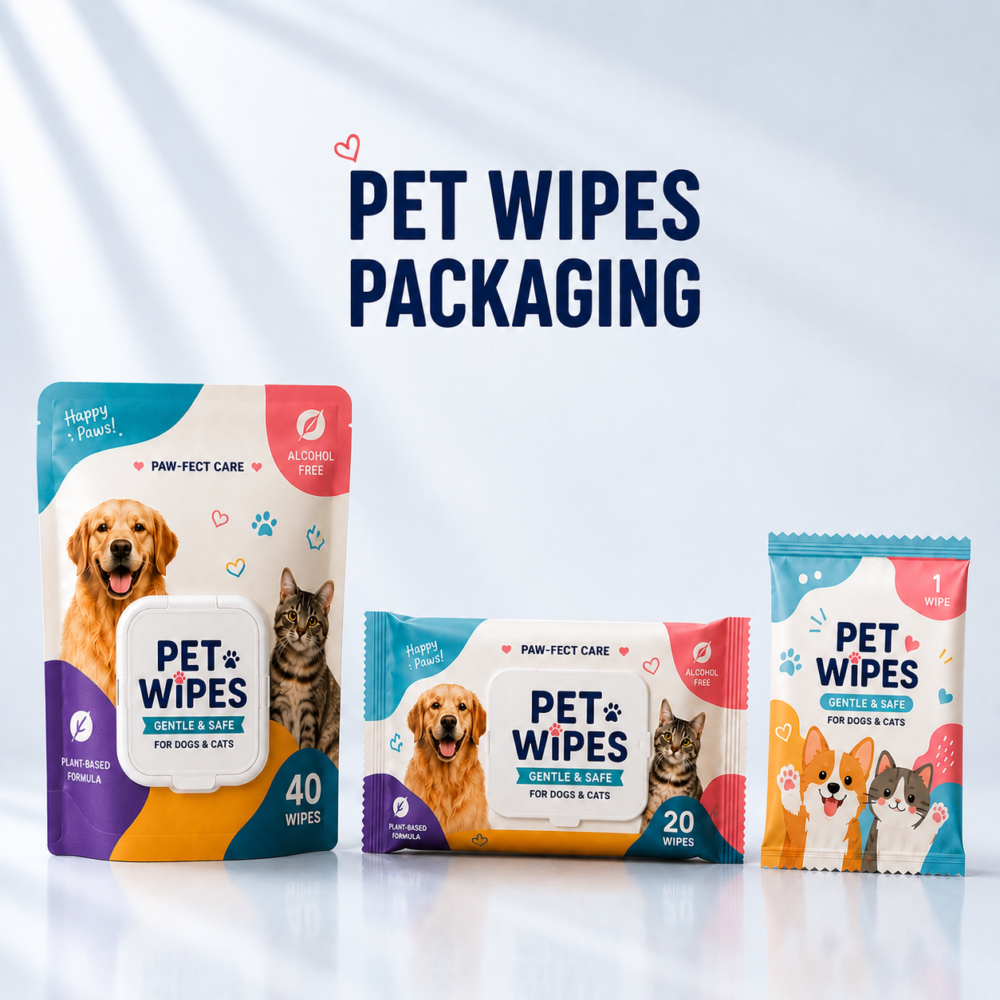 custom-pet-wipes-packaging-solutions Custom Flip Lid Pet Wipes Packaging