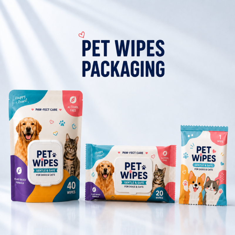 custom-pet-wipes-packaging-solutions Custom Flip Lid Pet Wipes Packaging