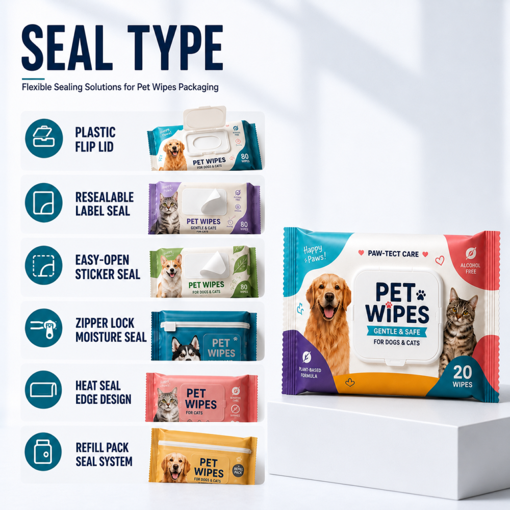 custom-pet-wipes-packaging-solutions3 Custom Flip Lid Pet Wipes Packaging
