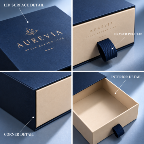Custom Apparel Drawer Boxes-略缩图1 Custom Apparel Drawer Boxes – Lid and Drawer Structure Detail