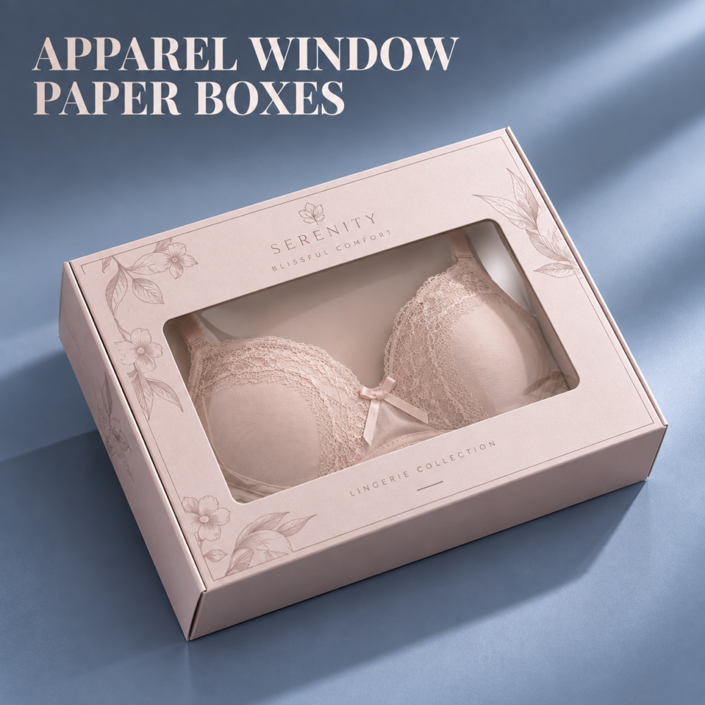 Custom Apparel Window Boxes-略缩图2 Custom Apparel Window Boxes – Clothing Display Box with Clear Window