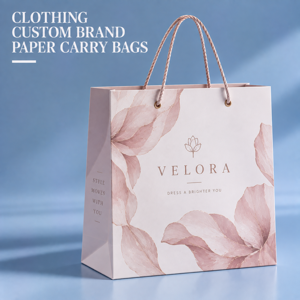 Custom Clothing Paper Bags-略缩图3 Luxury fashion paper bags with custom printing for clothing retail packaging