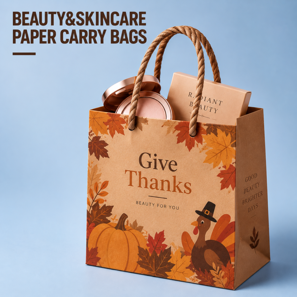 Custom Cosmetic Paper Bags | Beauty & Skincare Packaging | Makeup Gift Shopping Bags