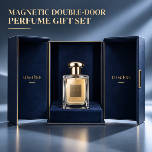 custom double door magnetic perfume gift boxes