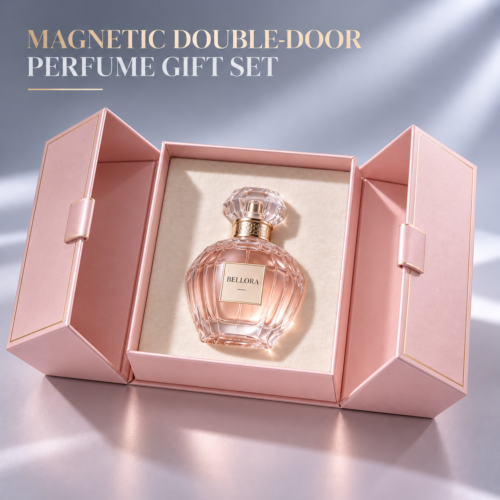 custom double door magnetic perfume boxes for gift sets