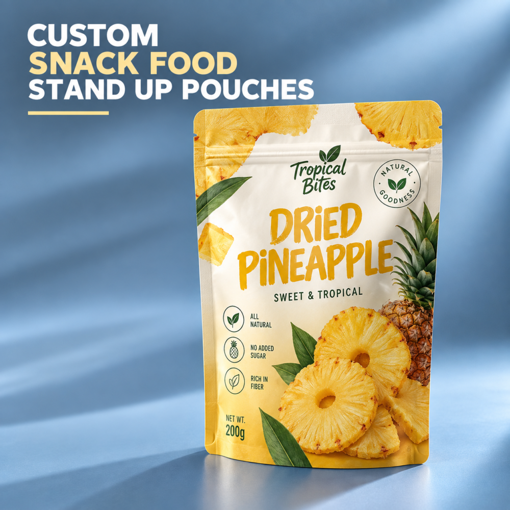 Custom Doypack Pouches | Printed Flexible Packaging Bags with Zipper Closure