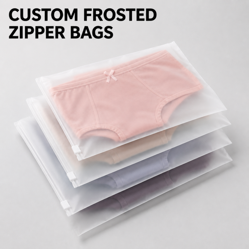 custom frosted zipper bags