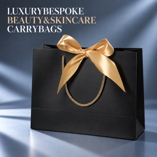 custom luxury paper carry bags – premium custom printed beauty paper bag