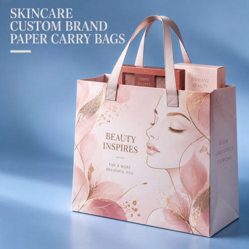 Custom Makeup Paper Bags-略缩图3 Custom Makeup Paper Bags | Custom Printed Cosmetic Gift Bags with Handles