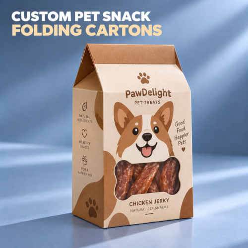 custom pet treat folding paper cartons