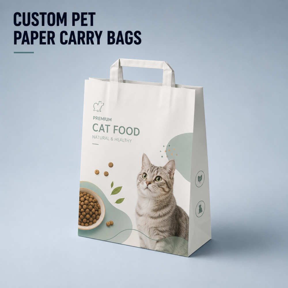 custom pet paper shopping bags with handles