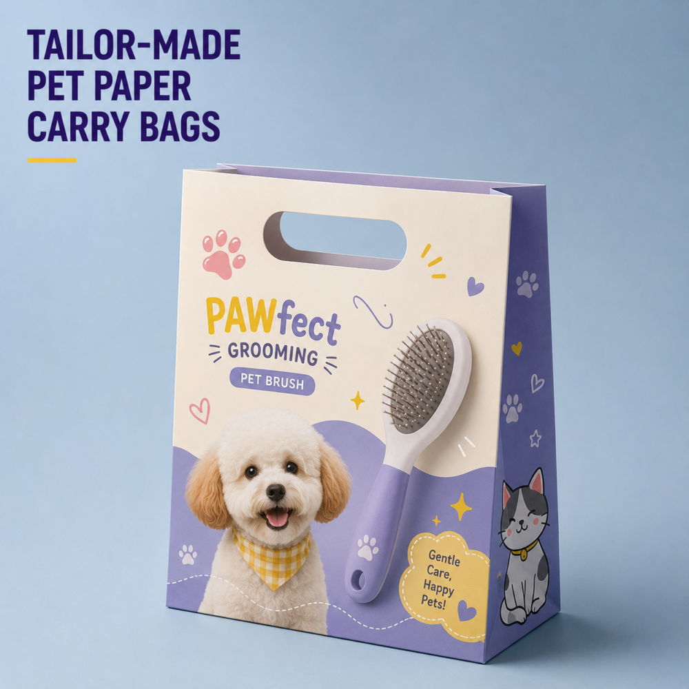 custom pet paper shopping bags