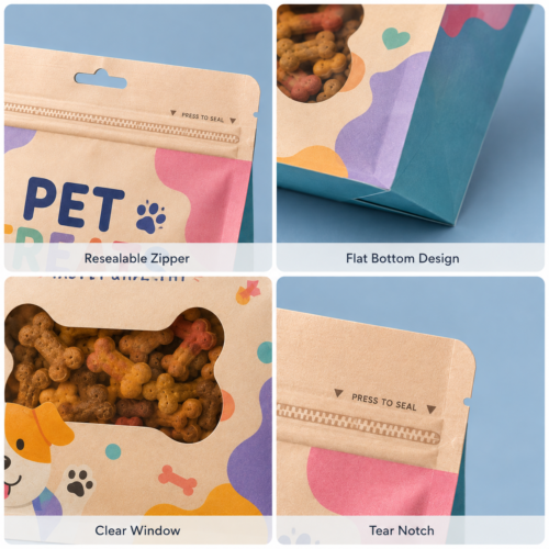 Custom Pet Treat Stand Up Pouches-略缩图1 custom printed pet treat stand up pouches