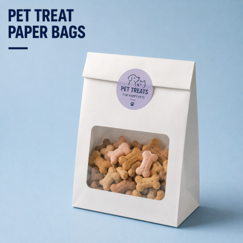 Custom Pet Treat Stand Up Pouches略缩图2 Custom Pet Treat Stand Up Pouches | Custom Printed Pet Snack Packaging Bags | Kraft Paper Pouches