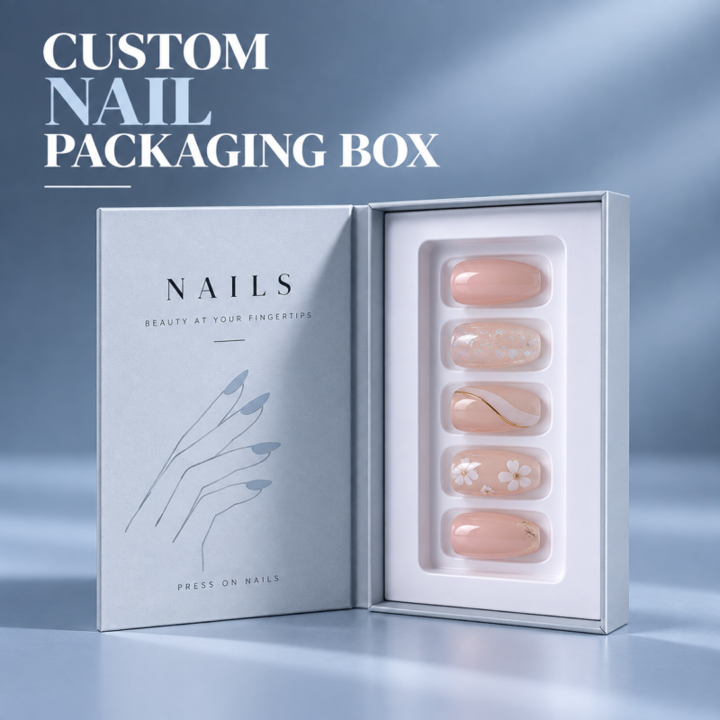 custom press on nail boxes