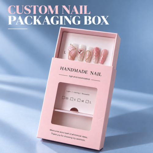 Custom Press On Nail Boxes-略缩图2 custom press on nail packaging boxes with window