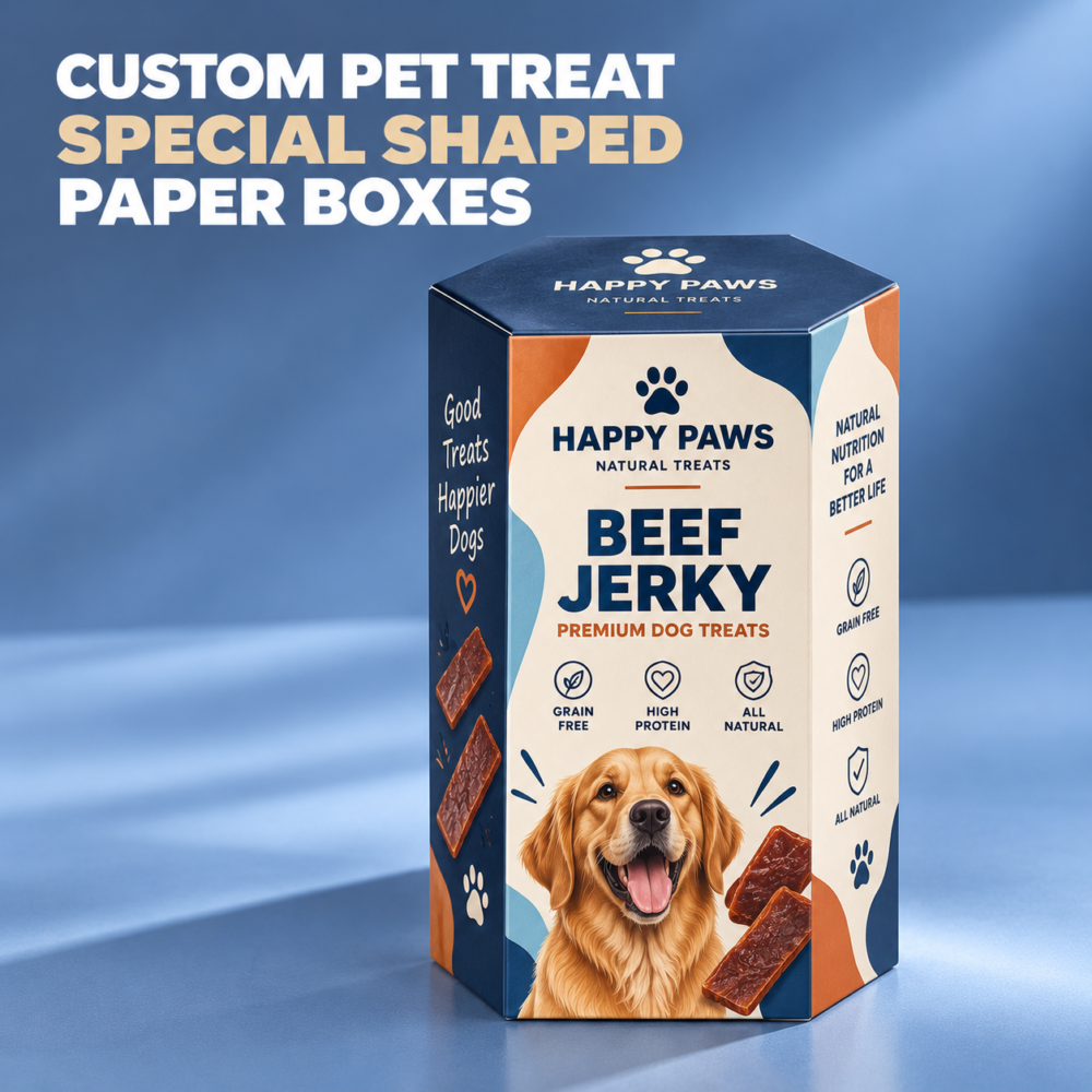 Custom Shape Pet Food Cartons for Dog Treats