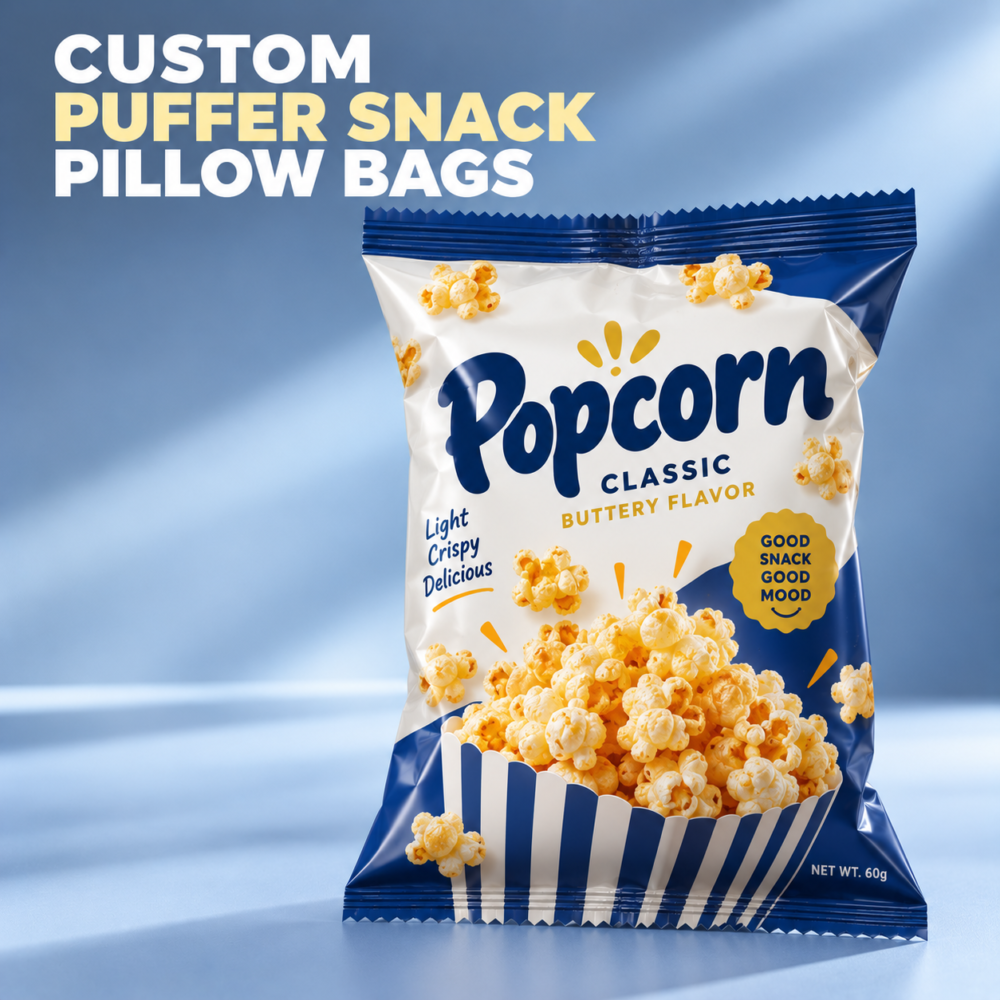 Custom Snack Pillow Bags-略缩图3 Custom Printed Snack Pillow Pouch for Potato Chips