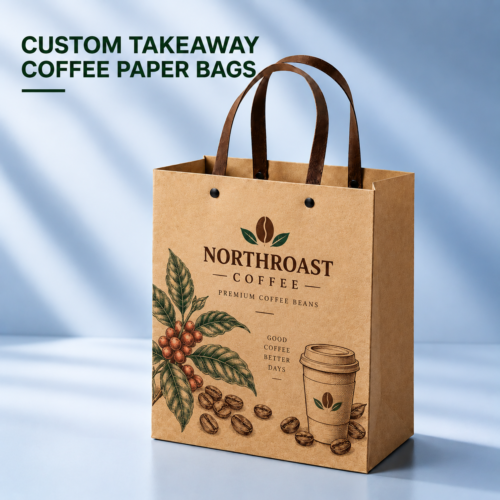 Coffee Bean Paper Carrier Bags-略缩图3 Coffee Bean Paper Carrier Bags | Custom Paper Shopping Bags | Kraft & White Card Bags