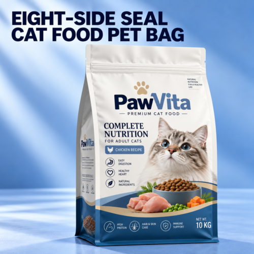 Custom Eight-Side Seal Cat Food Bags